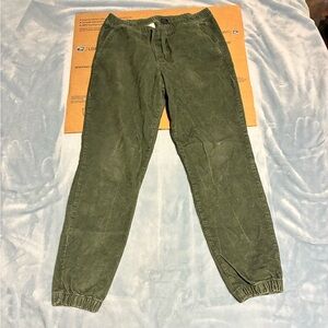 GAP Men's Forest Green Corduroy Thin Joggers Medium